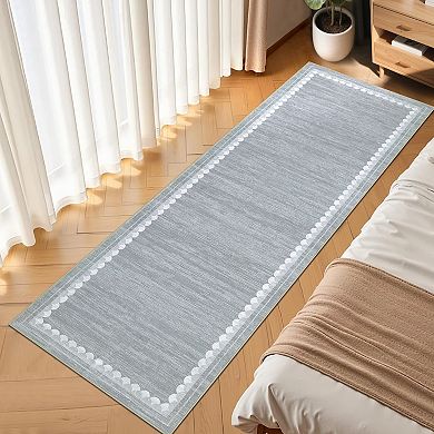 Modern Solid Color Area Rug Machine Washable Low Plile Non Slip Carpet for Bedroom Playroom Kitchen