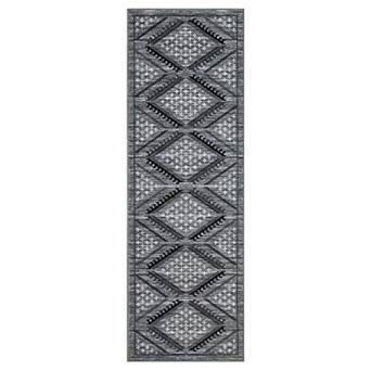 Garvee Geometric Area Rug Machine Washable Non Slip Soft Low Pile Floor Rug for Modern Living Space