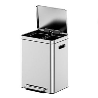 10.6 Gallons Stainless Steel Step Trash Can