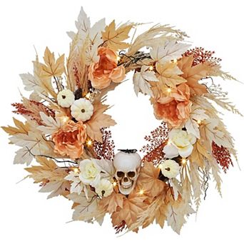 22 in Halloween Skull Wreaths for Front Door