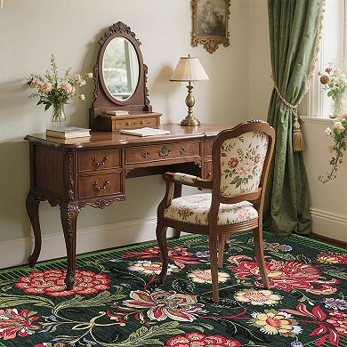 Pastoral Summer Meadow Washable Area Rug Soft Ultra Thin Non Slip Rug for Modern Living Space Decor
