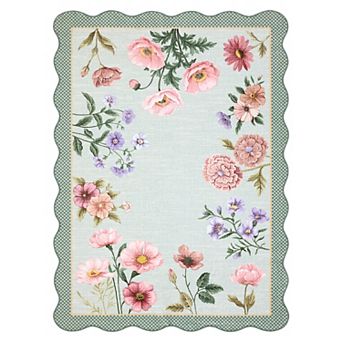 Garvee Modern Pastoral Garden Area Rug Washable Non Slip Low Pile Rug for Living Room Farmhouse