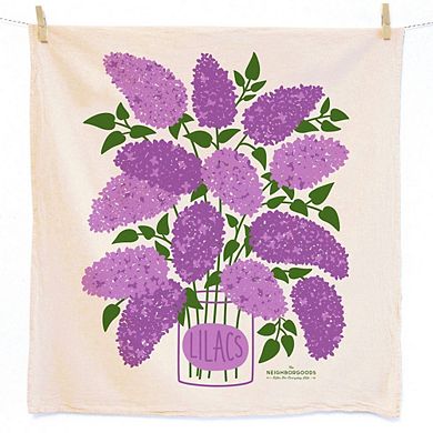 Lilacs Dish Towel + Sponge Cloth Gift Set