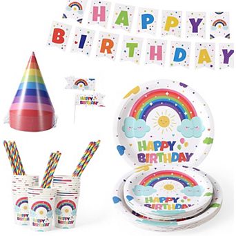 125 pc Football Plates and Napkins Set Serve 25