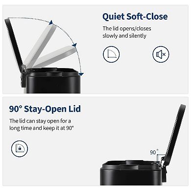 8 Gallon Brushed Stainless Steel Trash Can