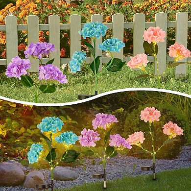 4-pack Solar Powered Hydrangea Pathway Light