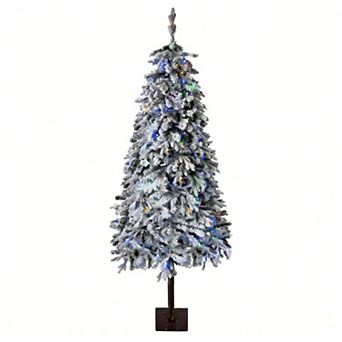 6FT Snow Flocked Pre-Lit Christmas Tree