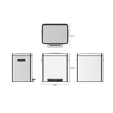 4 Gallon X2 Separated Waste Bins