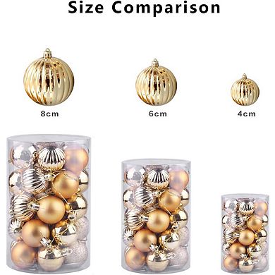 34 Pieces Shatterproof Christmas Ornaments Set