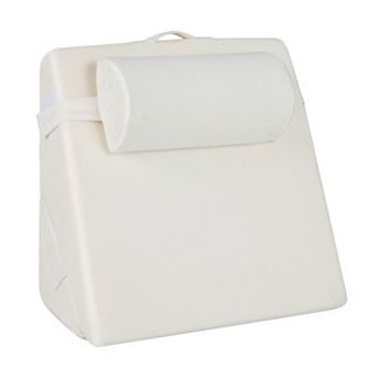 3 pc Bed Wedge Pillow Set with Air Memory Foam-Off-white