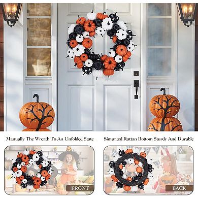 24 Inch Pumpkin Wreath
