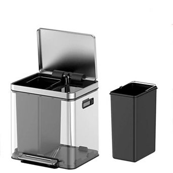 36L Dual Compartment Trash Can