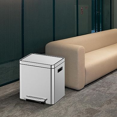 36L Dual Compartment Trash Can