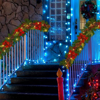 6ft Pre-Lit Christmas Rattan Garland