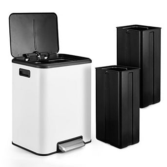 30L/8 Gallon Dual Compartment Trash Can