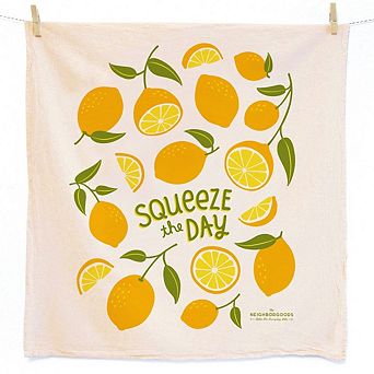 Lemon Dish Towel + Sponge Cloth Gift Set