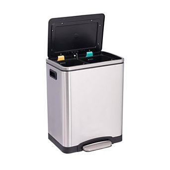 Dual Compartment Step Trash Can 30L/8Ga