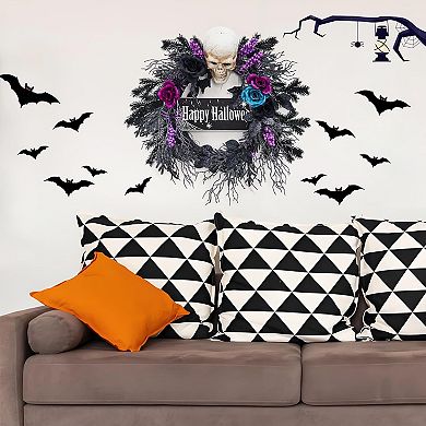 22'' Halloween Skeleton Wreath