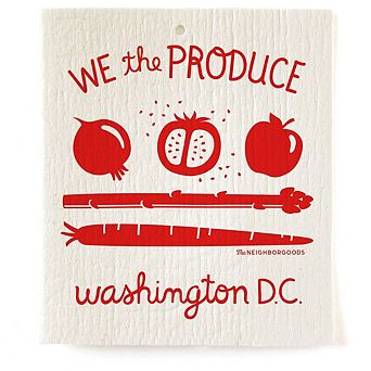 DC Flag Dish Towel + Sponge Cloth Gift Set
