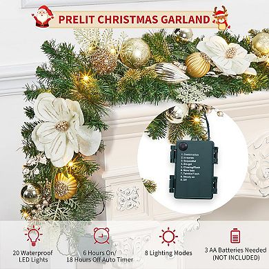 6ft Pre-Lit Christmas Garland