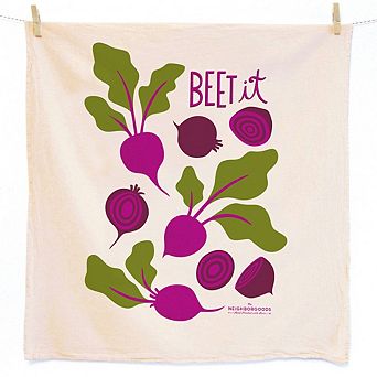 Beet Dish Towel + Sponge Cloth Gift Set