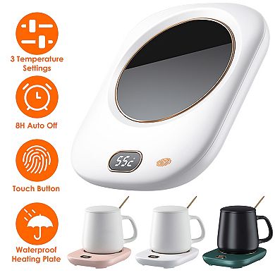 USB Electric Coffee Mug Warmer with 3 Temp Settings & Auto Shut-Off