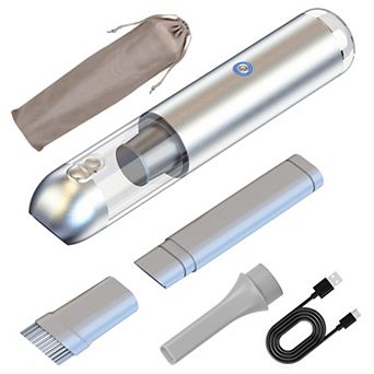Cordless Handheld Car Vacuum Cleaner, 16kPa Suction, 2 Speeds, LED Light, Rechargeable