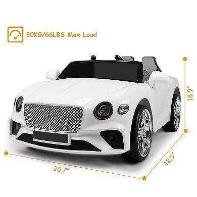 Electric Ride-On Car for Kids with Parental Remote, Music & LED Lights 3 Speeds