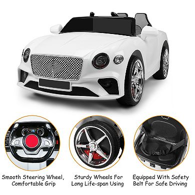 Electric Ride-On Car for Kids with Parental Remote, Music & LED Lights 3 Speeds