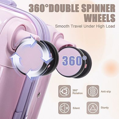 Gradient Color Hardside Spinner 2-Piece Luggage Set, 20” Upright/14” Tote