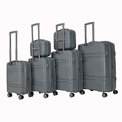 Hardside 6-Piece Luggage Set Expandable Carry on Suitcase