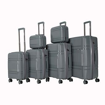 Hardside 6 pc Luggage Set Expandable Carry on Suitcase