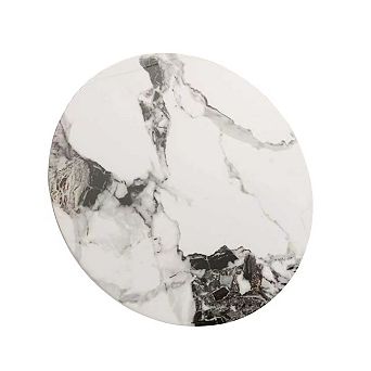 19.69" Lazy Susan for Table Top Sintered Stone Rotating Serving Tray for Dining Table