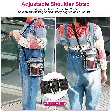 Clear Crossbody Bag Stadium Approved Transparent Shoulder Bag
