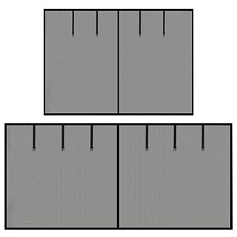 16x7FT Magnetic Garage Door Screen, Fiberglass Mesh with Closure & Straps for 2-Car Garages