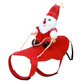 Pet Christmas Costume Santa Riding Winter Coat for Dogs & Cats