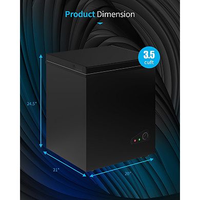 3.5 Cu Ft Deep Freezer with Removable Storage Basket