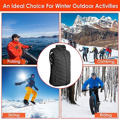 USB Heated Vest for Men & Women, Electric Thermal Jacket with 3 Adjustable Temperature Levels