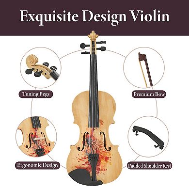 Whisen Professional 4/4 Full-Size Violin, Premium Sound, Lightweight Design, Complete Accessories