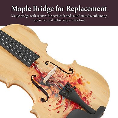 Whisen Professional 4/4 Full-Size Violin, Premium Sound, Lightweight Design, Complete Accessories