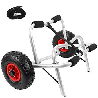 Foldable Kayak & Canoe Carrier Cart Trolley Trailer, 176lbs Capacity, Paddleboard Transport