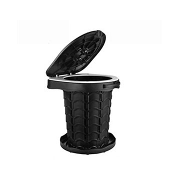 Retractable Collapsible Portable Toilet for Adults with Lid & Carry Bag