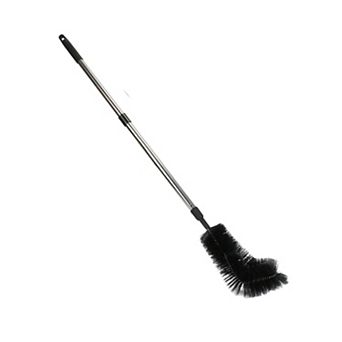 11.5FT Telescoping Gutter Cleaning Brush, Extendable Rain Gutter Tool with 2 Angled Brushes, Anti-Sl