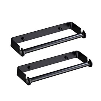 2 Pack Wall Mounted Paper Towel Holder, Under Cabinet Aluminum Rack for Kitchen, Bathroom, Pantry