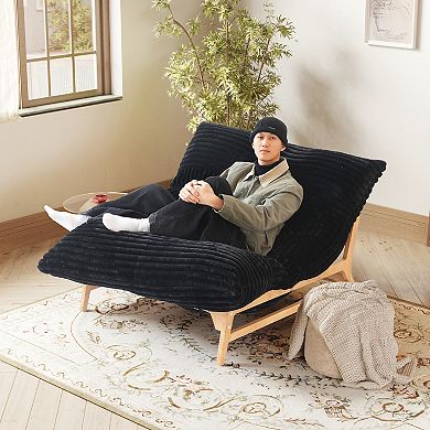 47" Plush Fabric Sofa Chair, Modern Singlg Chairs