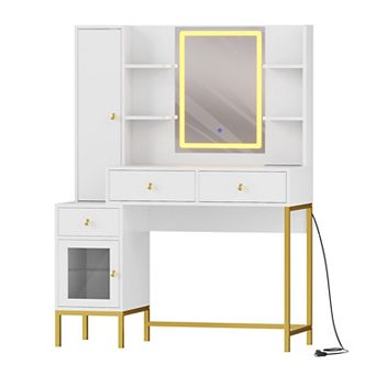 IDEALHOUSE Jewelry Vanity with LED Mirror