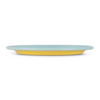 Enamel Dinner Plate Two Tone Set of 4