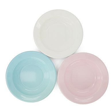 Enamel Dinner Bowl Two Tone Set of 4