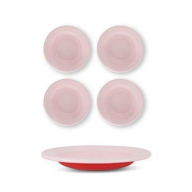 Enamel Dinner Bowl Two Tone Set of 4