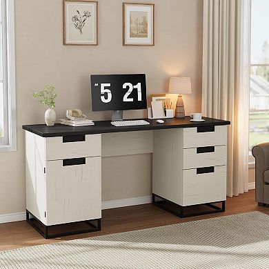 IDEALHOUSE Farmhouse Executive Desk